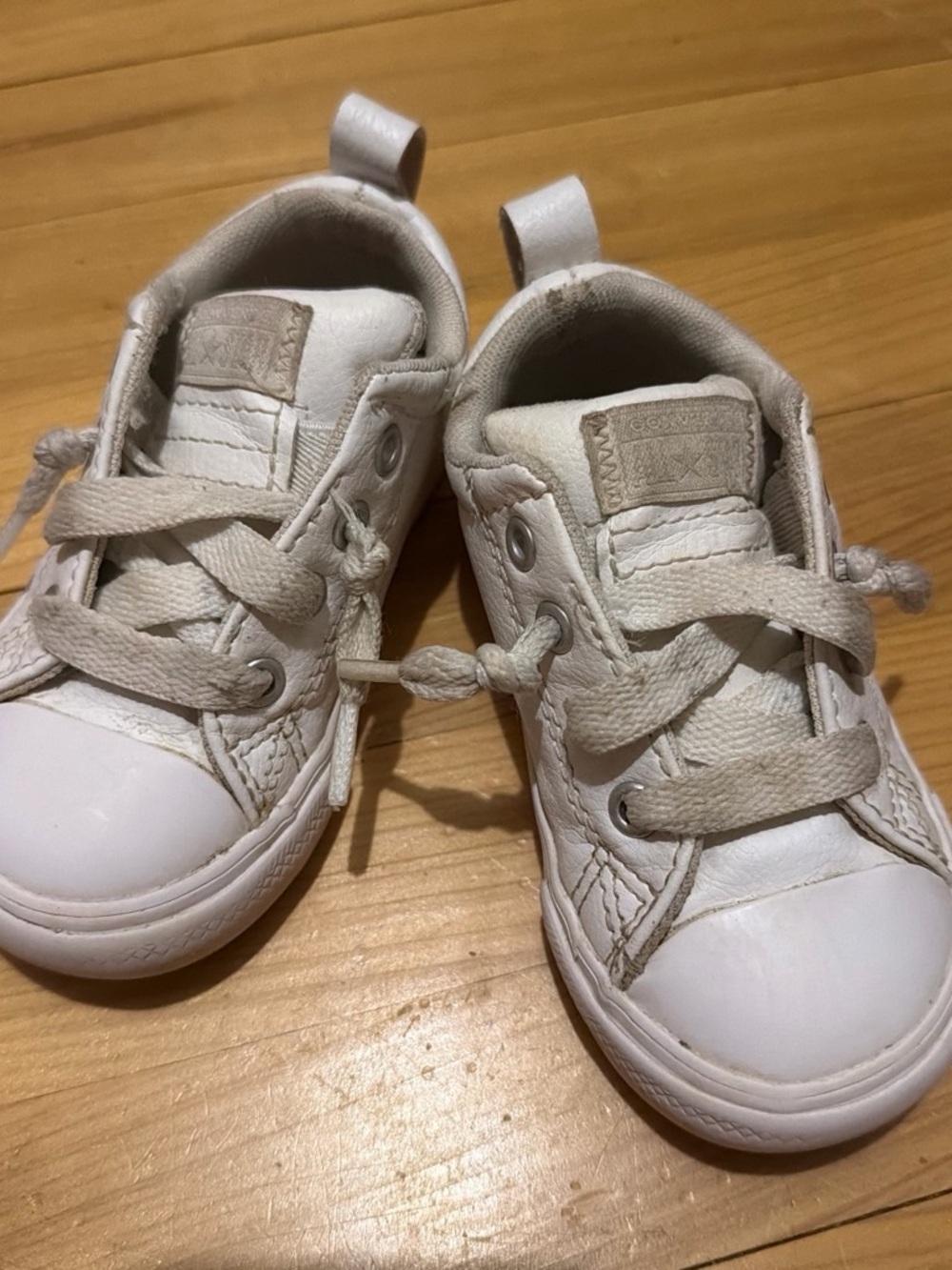 Converse Little Kids White Low-Top Canvas Sneakers